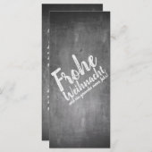 Weihnachtsgrüße auf der Kreidetafel (Vorne/Hinten)