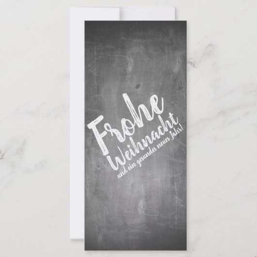 Weihnachtsgrüße auf der Kreidetafel (Vorderseite)