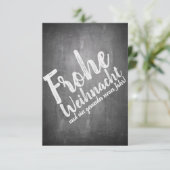 Weihnachtsgrüße auf der Kreidetafel (Stehend Vorderseite)