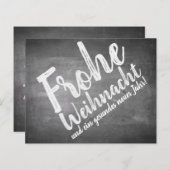 Weihnachtsgrüße auf der Kreidetafel (Vorne/Hinten)