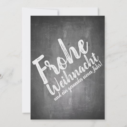 Weihnachtsgrüße auf der Kreidetafel (Vorderseite)