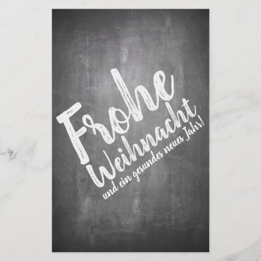 Weihnachtsgrüße auf der Kreidetafel (Vorderseite)