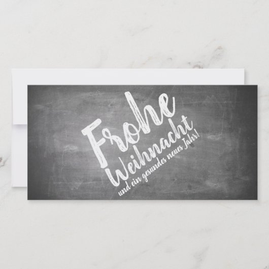 Weihnachtsgrüße auf der Kreidetafel (Vorderseite)