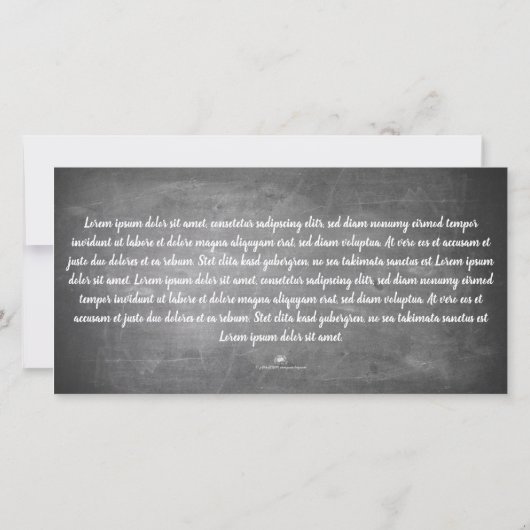 Weihnachtsgrüße auf der Kreidetafel (Rückseite)