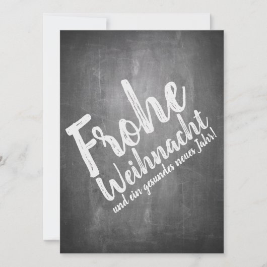 Weihnachtsgrüße auf der Kreidetafel (Vorderseite)