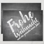 Weihnachtsgrüße auf der Kreidetafel (Vorne/Hinten)