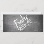 Weihnachtsgrüße auf der Kreidetafel (Vorderseite)