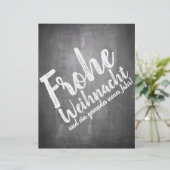 Weihnachtsgrüße auf der Kreidetafel (Stehend Vorderseite)