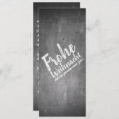 Weihnachtsgrüße auf der Kreidetafel (Vorne/Hinten)