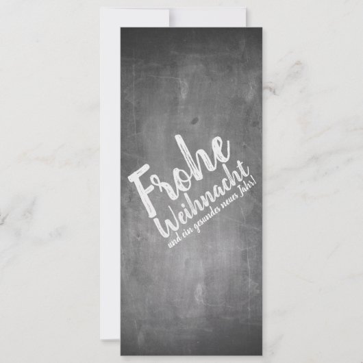 Weihnachtsgrüße auf der Kreidetafel (Vorderseite)