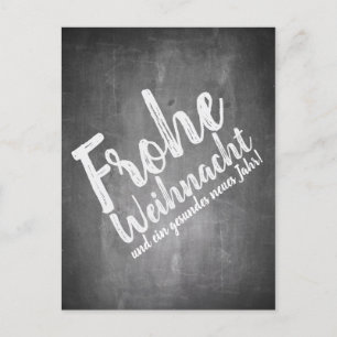Weihnachtsgrüße auf der Kreidetafel Feiertagspostkarte