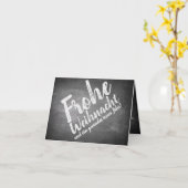 Weihnachtsgrüße auf der Kreidetafel Karte (Gelbe Blume)