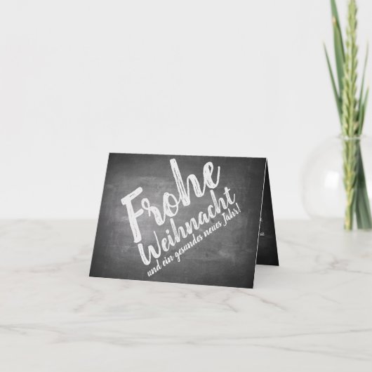 Weihnachtsgrüße auf der Kreidetafel Karte (Vorderseite)