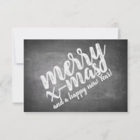 Weihnachtsgrüße auf der Tafel