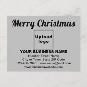 Weihnachtsgrüße auf grauer Postkarte