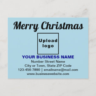 Weihnachtsgrüße auf Light Blue Postcard Postkarte