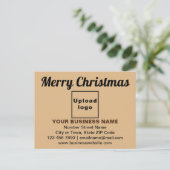 Weihnachtsgrüße auf Light Brown Postkarte (Stehend Vorderseite)