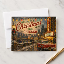 Weihnachtsgrüße aus Chicagos Skyline