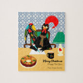 Weihnachtsgrüße aus dem portugiesischen Rooster Puzzle (Vertikal)