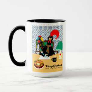 Weihnachtsgrüße aus dem portugiesischen Rooster Tasse