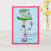 Weihnachtsgrüße aus Florida Karte (Gelbe Blume)