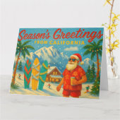 Weihnachtsgrüße aus Kalifornien Karte (Gelbe Blume)