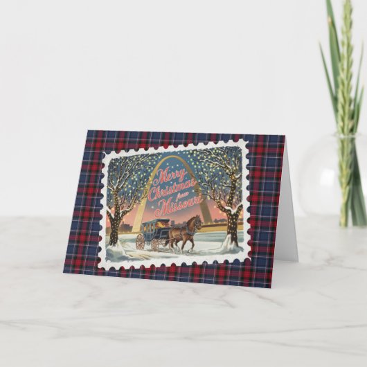 Weihnachtsgrüße aus Missouri Feiertagskarte (Vorderseite)