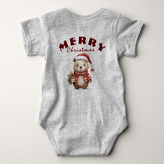 Weihnachtsgrüße Baby Strampler (Rückseite)