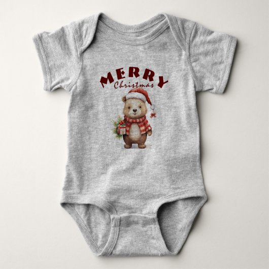 Weihnachtsgrüße Baby Strampler (Vorderseite)