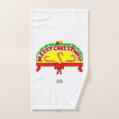 Weihnachtsgrüße Badezimmer Handtuch Set (Handtuch)