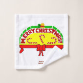Weihnachtsgrüße Badezimmer Handtuch Set (Waschlappen)