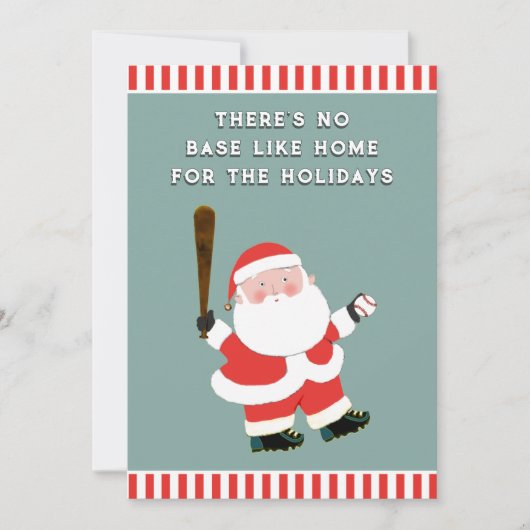 Weihnachtsgrüße Baseball Karten (Vorderseite)