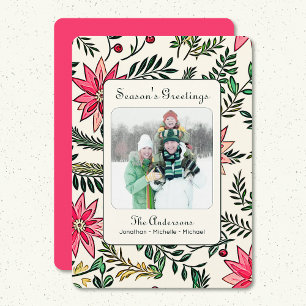Weihnachtsgrüße Benutzerdefinierte Foto-Flachkarte Feiertagskarte