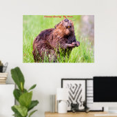 Weihnachtsgrüße Big Beaver Poster (Heimbüro)