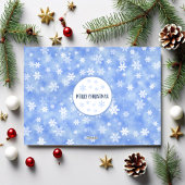 Weihnachtsgrüße Blaue Schneeflocken Familienfest F Feiertagskarte