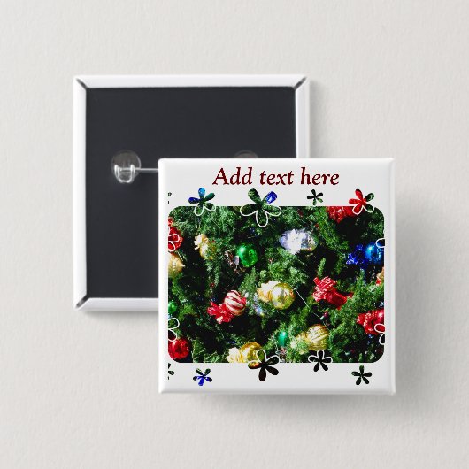 Weihnachtsgrüße_ Button (Vorne & Hinten)