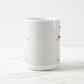 Weihnachtsgrüße-Button-Schneemann-Urlaubstasse Kaffeetasse (Mittel)