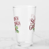 Weihnachtsgrüße Christmas-Typografie Glas (Links)