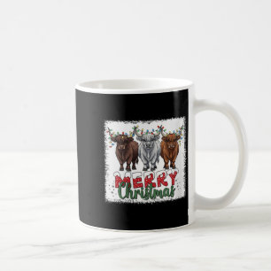 Weihnachtsgrüße Damen Schottischer Highland-Rind W Kaffeetasse