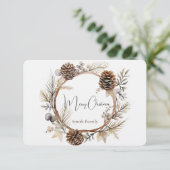 Weihnachtsgrüße Dankeskarte (Stehend Vorderseite)