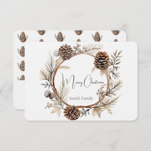 Weihnachtsgrüße Dankeskarte (Vorne/Hinten)