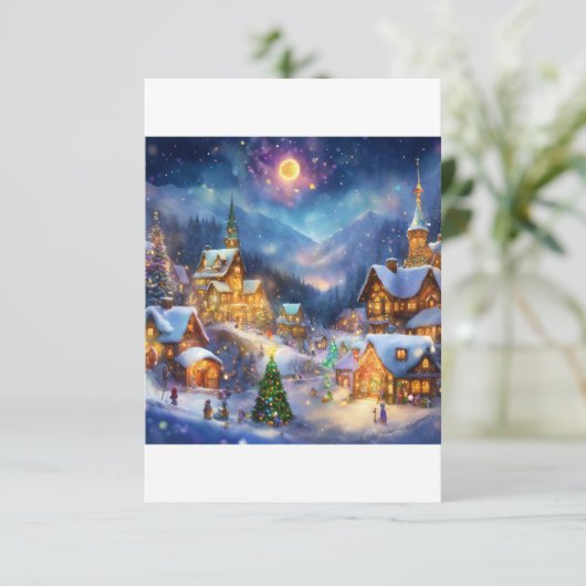 Weihnachtsgrüße Dankeskarte (Stehend Vorderseite)