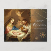 Weihnachtsgrüße der Krippe Feiertagspostkarte (Vorderseite)