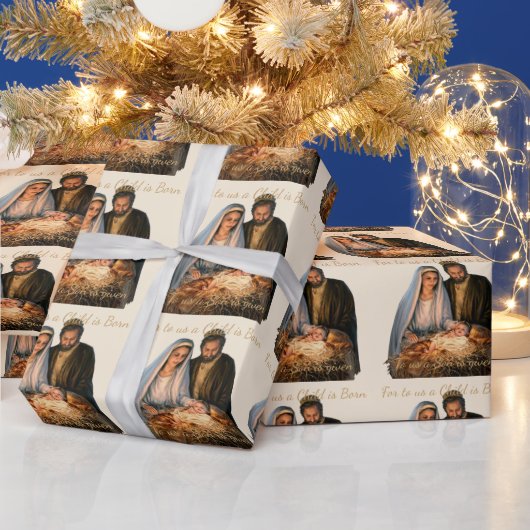 Weihnachtsgrüße der Krippe Geschenkpapier (Feiertage)