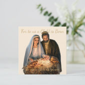 Weihnachtsgrüße der Krippe Karte (Stehend Vorderseite)