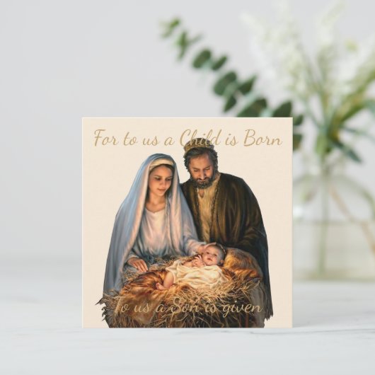 Weihnachtsgrüße der Krippe Karte (Stehend Vorderseite)