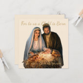 Weihnachtsgrüße der Krippe Karte (Vorderseite/Rückseite Beispiel)