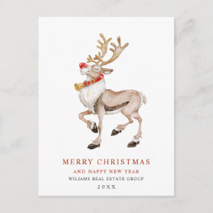 Weihnachtsgrüße der Wasserfarben Postkarte