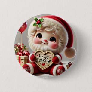 Weihnachtsgrüße des Weihnachtsmanns Button