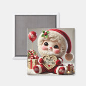 Weihnachtsgrüße des Weihnachtsmanns Magnet (Vorderseite/Rückseite)